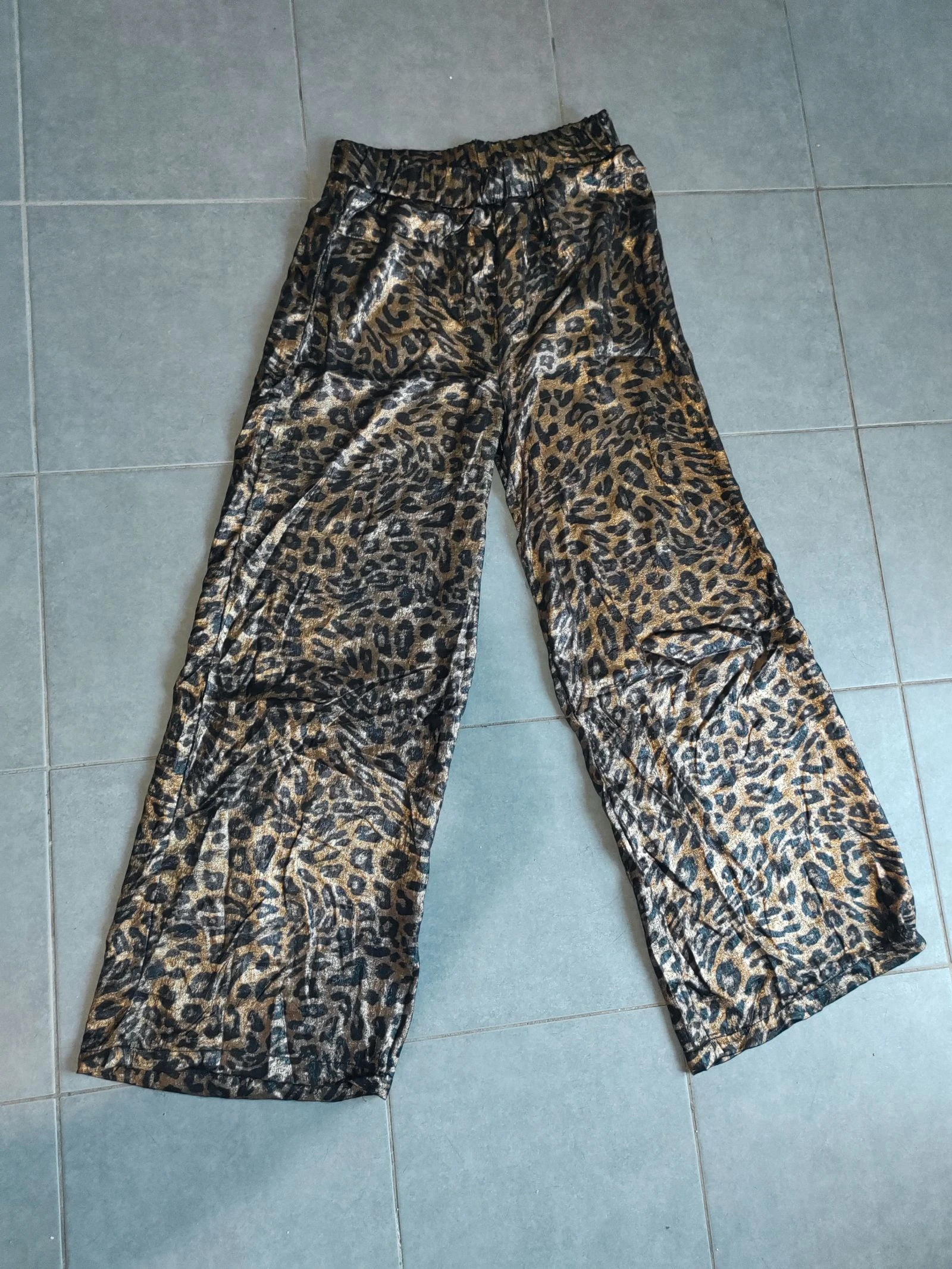 Calça de cetim de pernas largas – photo 5